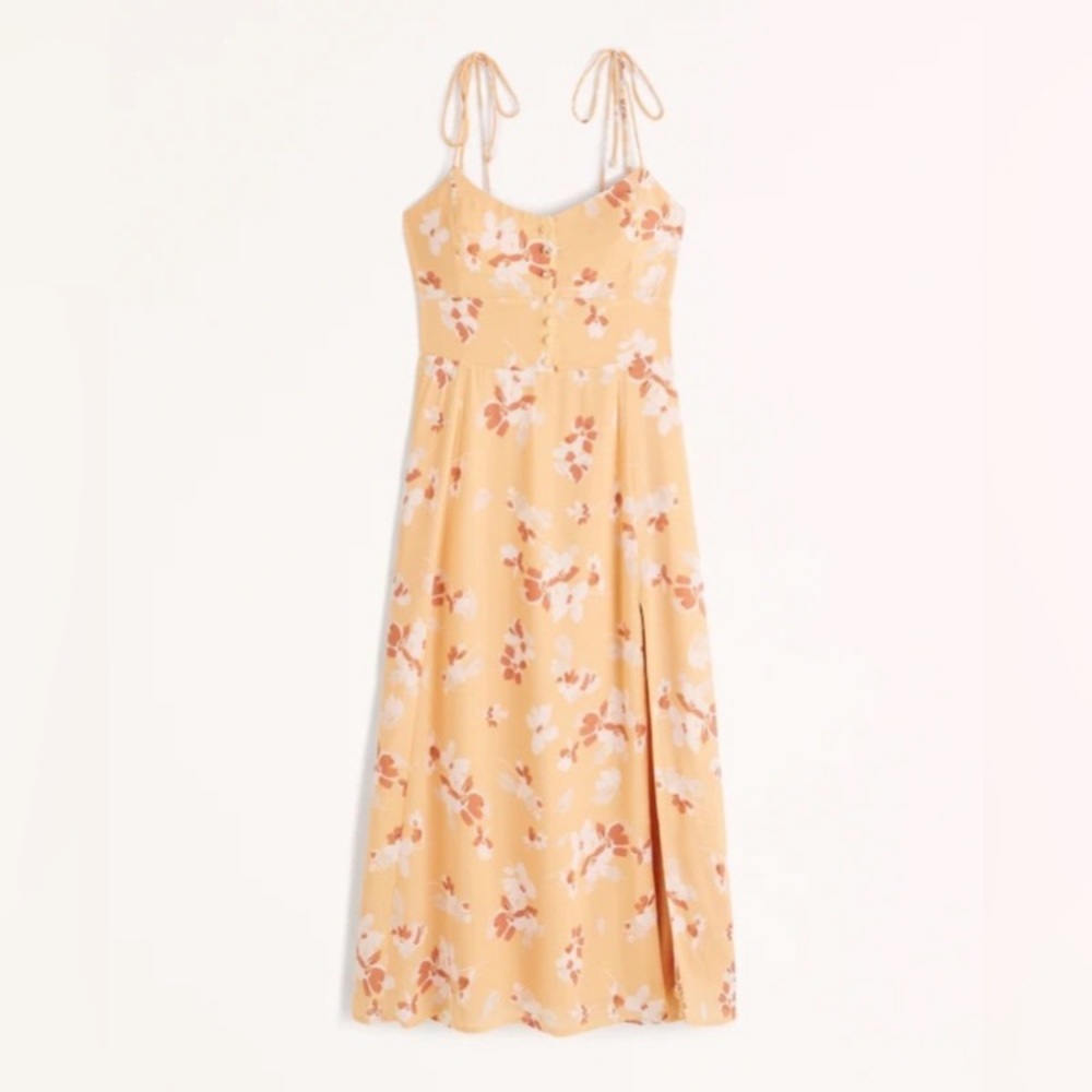 Abercrombie & Fitch Strap Corset Midi Dress - Size Small